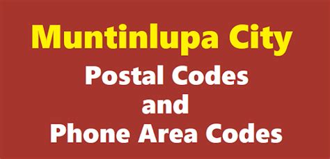 muntinlupa post code|Muntinlupa City ZIP Codes/Postal Codes and Phone Area Codes.